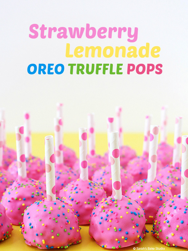Strawberry Lemonade Oreo Truffle Pops