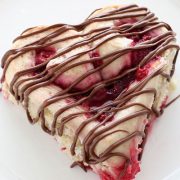 heart shaped raspberry rolls