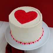 valentine's day red and pink velvet cake