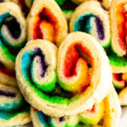 rainbow palmier cookies