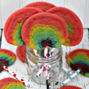 rainbow sugar cookie pops
