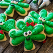 frosted st patricks day cookies
