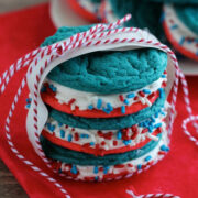 Red White and Blue Whoopie Pies.