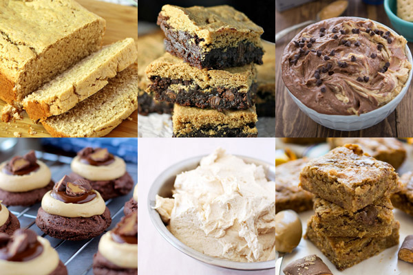 The Great Big List of Peanut Butter Desserts – 150+ peanut butter desserts from around the web that will have you drooling; the ultimate collection of all things peanut butter desserts!