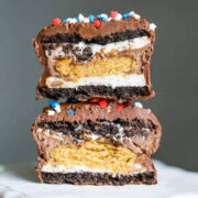 Chocolate Dipped Peanut Butter Cup Double Stuffed OREOs