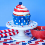 Patriotic Swirl Cupcakes.