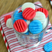 Red White and Blue Patriotic Peppermint Patties.