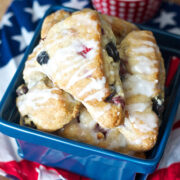 Red White and Blue Berry Scones.