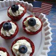 Red White and Blue Cookie Cups.