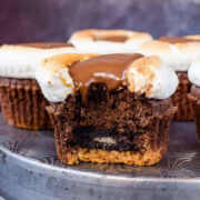 S'mores Brownie Cupcakes.