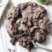 big dark chocolate chip cookie