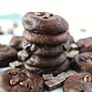 triple chocolate soft baked cookies