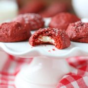 red velvet cookies filled with cream cheese