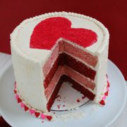 valentine's day red and pink velvet cake