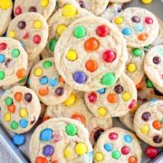 Soft & Chewy M&M Cookies.