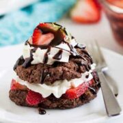 Chocolate Strawberry Shortcakes by Sweet & Savory.