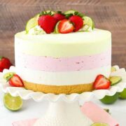 Key Lime Strawberry Coconut Ice Cream Cake from Life, Love and Sugar.