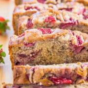 Strawberry Banana Bread by Averie Cooks.
