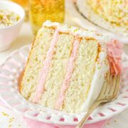 Strawberry Champagne Layer Cake from Life, Love and Sugar.