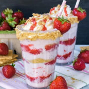 Strawberry Cheesecake Milkshakes from Inside BruCrew Life.