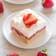 Strawberry Custard Bars from Averie Cooks.