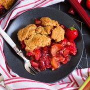 Strawberry Rhubarb Cobbler from Annie's Noms.