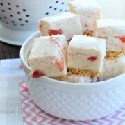 Strawberry Shortcake Fudge from Shugary Sweets.