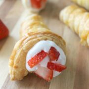 Strawberry Shortcake Horns from The Bitter Side of Sweet.