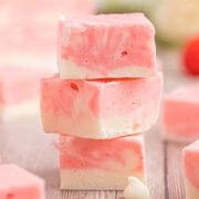 Strawberry Swirl Fudge from Shugary Sweets.