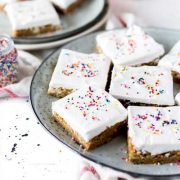 frosted funfetti birthday cake cookie bars