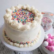vanilla bean homemade funfetti cake