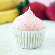 strawberry banana mini cupcakes