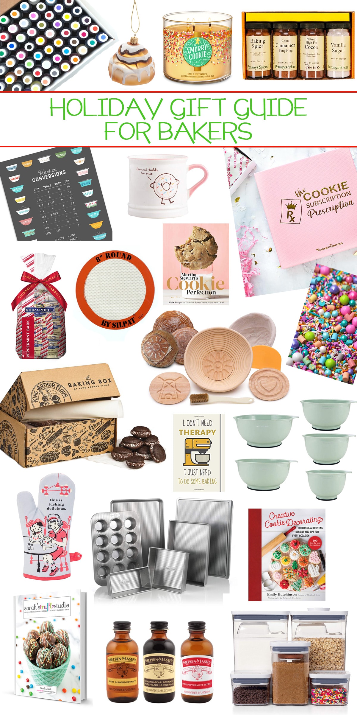 2019 Holiday Gift Guide For Bakers - a sweet holiday gift guide stocked with swoon-worthy gifts for bakers.