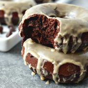 irish cream chocolate doughnuts
