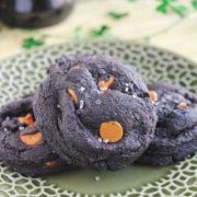 salted caramel double chocolate stout cookies
