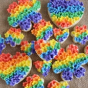 rainbow flower cookies