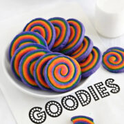 rainbow spiral cookies