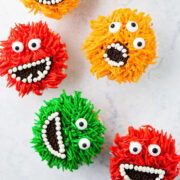 Cute Monster Cupcakes.