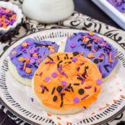 Frosted Halloween Sugar Cookies.