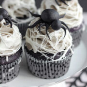 Marshmallow Spider Web Cupcakes.
