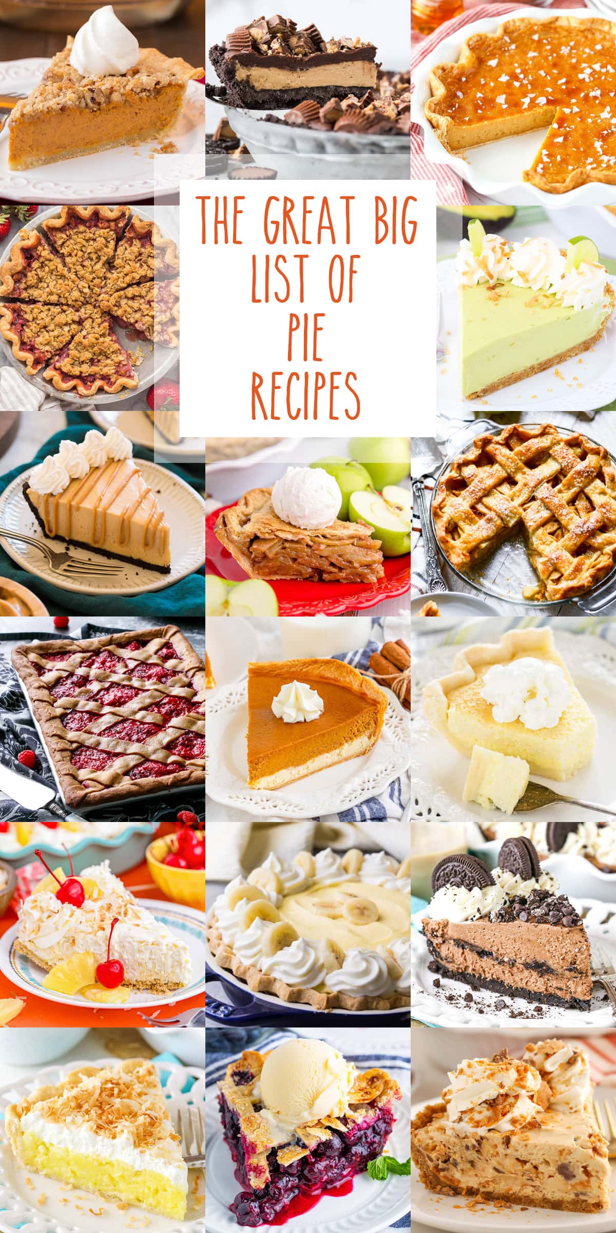 A collage of pies.