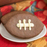 Chocolate Football Cookies.