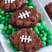 Frosted Football Brownies.