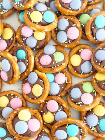 A scattered stack of Spring Pretzel Bites.