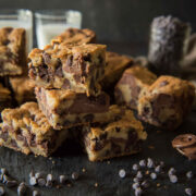 Nutella Chocolate Chip Cookie Dough Bars from The Crumby Kitchen.