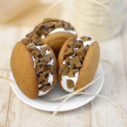 Spice Cookie Dough Stuffed Pumpkin Whoopie Pies from Sprinkle Bakes.