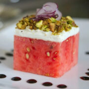 Stacked Watermelon Salad from Fifteen Spatulas.