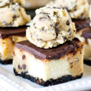 Cookie Dough Cheesecake Bars from Tastes of Lizzy T.