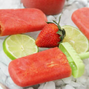 Strawberry Watermelon Agua Fresca Popsicles from Bitz & Giggles.
