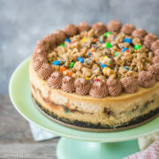 Monster Cookie Dough Cheesecake from Baking a Moment.